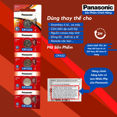Pin CR1632 3V Panasonic Lithium made in Indonesia