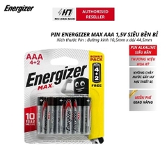 Pin Energizer Max AAA E92 bp4+2 vỉ 6 Viên