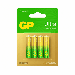 Pin GP Ultra Alkaline AAA Vỉ 4 Viên
