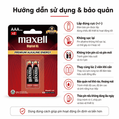 Hộp 20 Viên Pin Maxell Premium Alkaline Digital XL AAA 1.5V LR03 (W) XL 2B