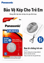 Vỉ 1 Viên Pin Panasonic CR2032 Lithium 3V cao cấp - Hàng chính hãng