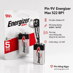 Pin Energizer Max 9V 522BP1 , Pin 9V Energizer