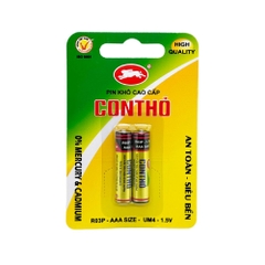 Pin Con Thỏ AAA R03P nhãn nhôm vàng vỉ giấy 2