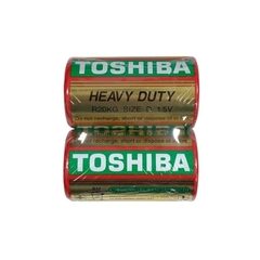 Vỉ 2 Viên Pin Đại Toshiba Heavy Duty R20KG 1.5V (Size D) Chính Hãng