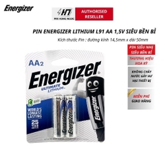 Pin AA Energizer Lithium L91 RP2 1,5V Vỉ 2 Viên