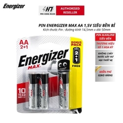 PIN AA ENERGIZER MAX E91 BP2+1 AA vỉ 3 viên