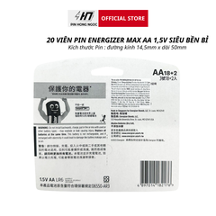 Pin Energizer Max E91 BP18+2 AA ( Vỉ 20 Viên )