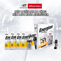Hộp 8 Viên Pin AA Energizer Alkaline Power 1.5V Tặng Kèm Móc Khóa Đèn Pin