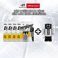 Hộp 8 Viên Pin AA Energizer Alkaline Power 1.5V Tặng Kèm Móc Khóa Đèn Pin