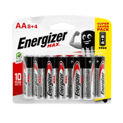 Pin Energizer Max AA E91 BP8+4 chính hãng – Vỉ 12 viên