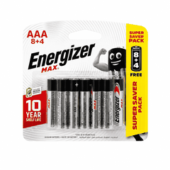 Pin Energizer MAX AAA E92 Bp8+4 1,5V Vỉ 12 Viên