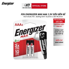 PIN ENERGIZER MAX E92 BP2 AAA Chính Hãng vỉ 2 viên