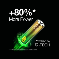 Pin GP Ultra Alkaline AA Vỉ 4 Viên