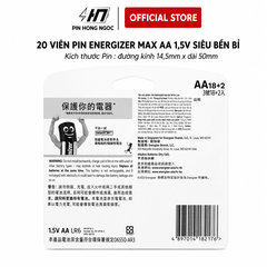 Pin Energizer Max E91 BP18+2 AA ( Vỉ 20 Viên )
