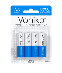 Vỉ 4 viên Pin kiềm Voniko Alkaline LR6 ( AA ) 4B 1,5V