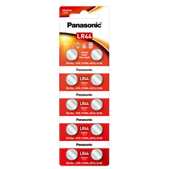 Pin Panasonic Alkaline LR44 cúc áo 1,5V  - Vỉ 10 Viên