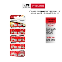 Pin Panasonic SR626SW (377) 1.55V Chính Hãng - Vỉ 10 Viên Dùng Cho Đồng Hồ