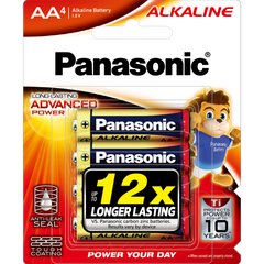 Vỉ 4 Viên Pin Panasonic Alkaline AA 1,5V LR6T/4B