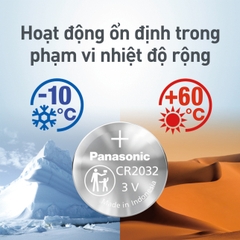 Vỉ 5 Viên Pin Panasonic CR2032 Lithium 3V Made in Indonesia