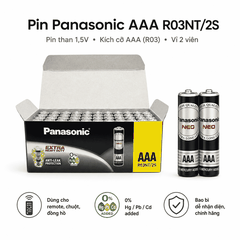 Hộp 60 viên Pin AAA 1,5V Panasonic R03NT/2S - Hàng chính hãng