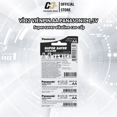 Vỉ 12 Viên Pin AA Panasonic LR6YTP1B12V Super Saver Alkaline 1.5V