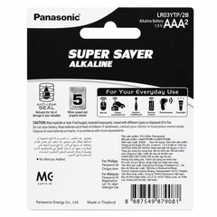 Pin Panasonic LR03YTP/2B-V AAA Super Saver Alkaline 1.5V