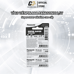 Vỉ 12 Viên Pin AAA Panasonic Super Saver Alkaline 1.5V Chính Hãng