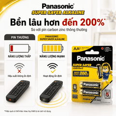 Vỉ 12 Viên Pin AA Panasonic LR6YTP1B12V Super Saver Alkaline 1.5V