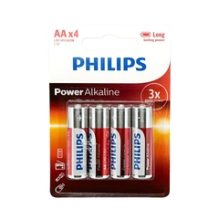 Pin AA 4 viên Alkaline Philips LR6P4B 1,5V