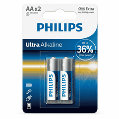 Pin Philips Ultra Alkaline AA 1.5V Vỉ 2 Viên Chính Hãng
