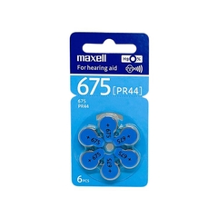 Pin trợ thính Maxell micro battery PR44 WA (675) 6BS 1,45V VỈ 6 VIÊN