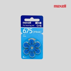 Pin trợ thính Maxell micro battery PR44 WA (675) 6BS 1,45V VỈ 6 VIÊN