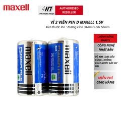Pin Đại D Maxell battery R20 (C) 2P 1,5V Chính Hãng