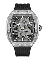 BONEST GATTI GHOST DRAGON STAR AUTOMATIC SILVER DIAMOND BG5605-A1