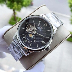ORIENT OPEN HEART BLACK STEEL SUN & MOON GEN 4 RN-AS0001B (Nội địa)