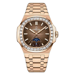 CARNIVAL 1986 NAUTILUS ROSE GOLD AUTOMATIC BROWN 8110G-VH-N