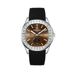 CARNIVAL 1986 AQUANUS SILVER AUTOMATIC BROWN 8113G2-VT-DCS-N