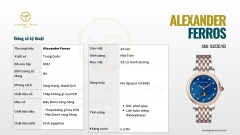 ĐỒNG HỒ NỮ ALEXANDER FERROS QUARTZ 9322D/05