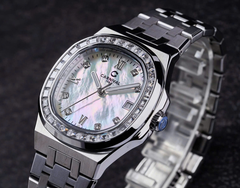 ĐỒNG HỒ NỮ CARNIVAL QUARTZ XÀ CỪ TRẮNG 8160L2-VT-TK