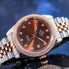 ĐỒNG HỒ NAM GEMAX GP3008 CHOCO ĐÍNH ĐÁ CỰC SANG TRỌNG