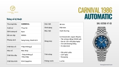 ĐỒNG HỒ NAM CARNIVAL AUTOMATIC 8250G-VT-XD