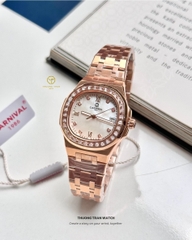 ĐỒNG HỒ NỮ CARNIVAL QUARTZ XÀ CỪ TRẮNG 8160L2-VH-TK
