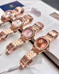 ĐỒNG HỒ NỮ CARNIVAL QUARTZ XÀ CỪ TRẮNG 8160L2-VH-TK