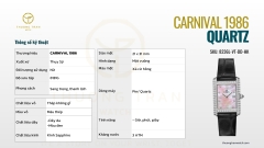 ĐỒNG HỒ NỮ CARNIVAL QUARTZ 8236L-VT-DD-HK