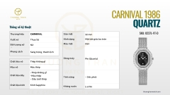 ĐỒNG HỒ NỮ CARNIVAL QUARTZ 8237L-VT-D