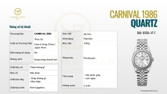 ĐỒNG HỒ NỮ CARNIVAL QUARTZ 8250L-VT-T