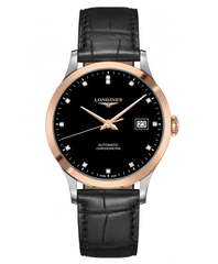 LONGINES RECORD BLACK DIAMOND 18K BEZEL L2.821.5.57.2
