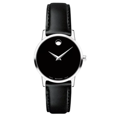 ĐỒNG HỒ NỮ MOVADO CLASSIC MUSEUM QUARTZ BLACK DIAL WATCH 0607317