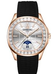 CARNIVAL 1986 AQUANUS ROSE GOLD AUTOMATIC WHITE 8113G2-VH-DCS-T