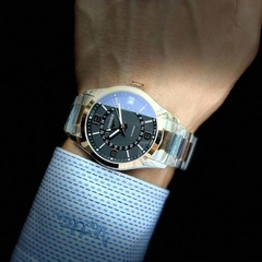 LONGINES CONQUEST CLASSIC GMT ROSE GOLD 18K L2.799.5.56.7